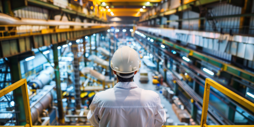 Gestor industrial avaliando a priorização de problemas na manutenção em ambiente fabril.