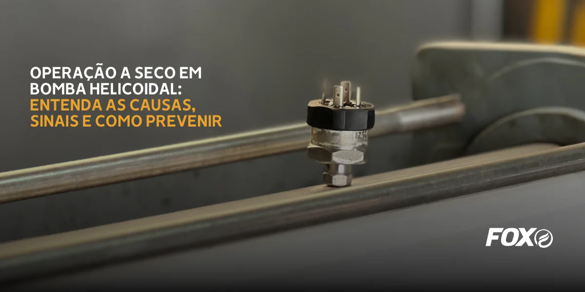 sensor de temperatura PT-100 proteção operação a seco bomba helicoidal